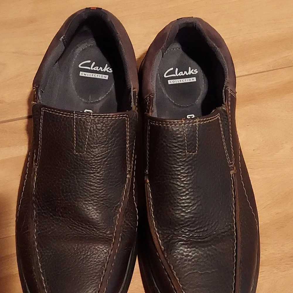 Clarks Cotrell Step Slip-On Mens Shoes Brown Size 10 Excellent Condition - Picture 2 of 4